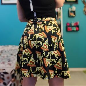 Sourpuss Pizza Party Skater Skirt
